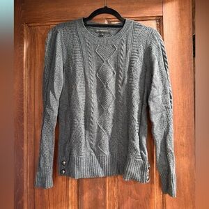 Banana Republic dark gray cabled sweater, size s